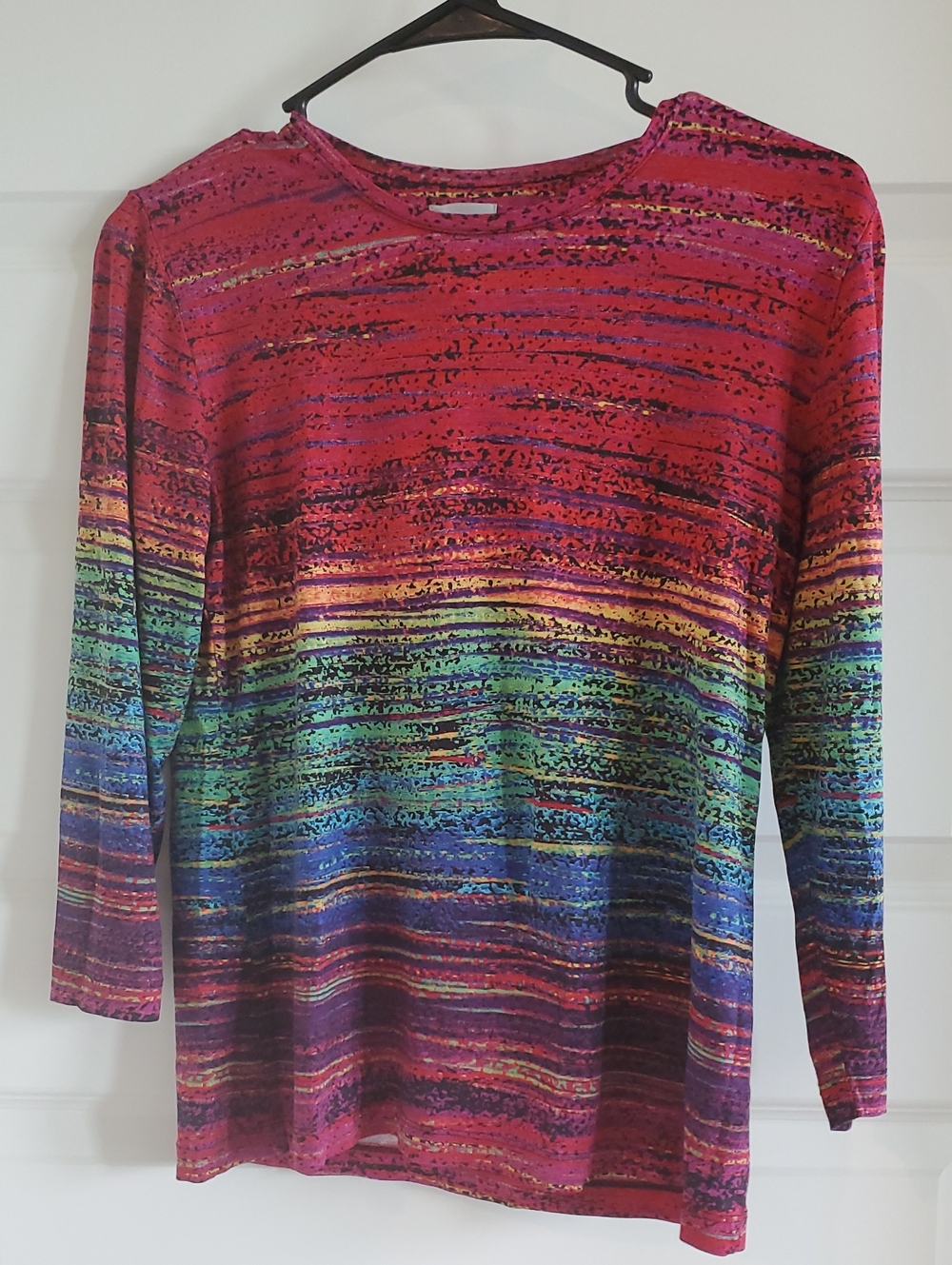 Chicos Women’s Multicolor Striped Long-Sleeve Top